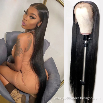 Cheap Wholesale Raw Indian Virgin soft Human Hair Hd Full Lace Frontal closure Wigs For Black Women Lace Front Human Hair Wig